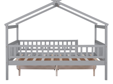 House Bed With 2 Drawers