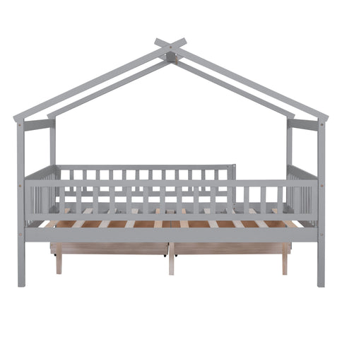 House Bed With 2 Drawers