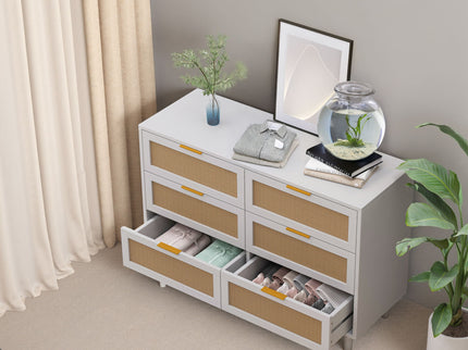 6 Drawer Storage Modern Cabinet For Bedroom