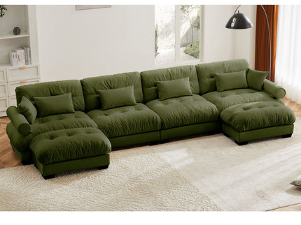 Super Comfort Oversized Modular Sectional Sofa With Movable Ottoman