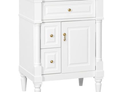 Freestanding Bathroom Vanity With Sink, Adjustable Shelf & Flip Drawer