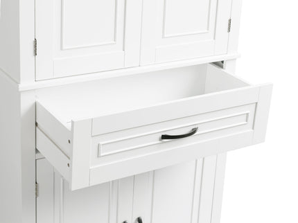 Bathroom Storage Cabinet With Doors And Drawer, Adjustable Shelf