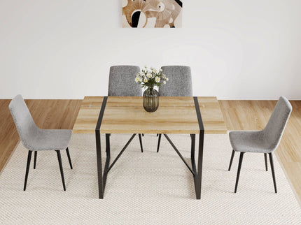 Modern Upholstered Dining Chairs With Cushion Seat And Sturdy Legs (Set of 4)