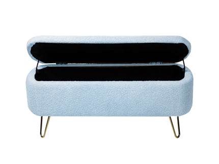 Storage Ottoman Bench For End Of Bed Legs, Modern Camel Faux Fur Entryway Bench Upholstered Padded With Storage For Living Room Bedroom