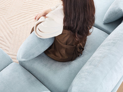 Elegant Sofa With Ergonomic Design And Lumbar Pillows