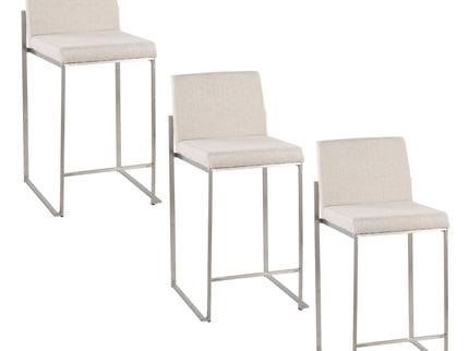 Fuji - Contemporary High Back Counter Stool, Functional Design
