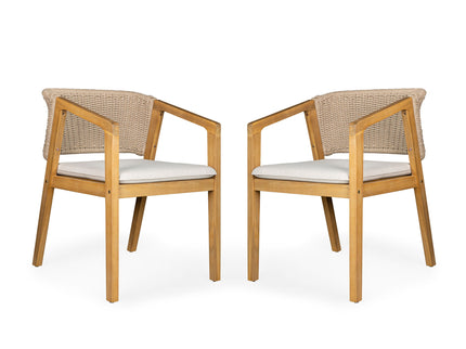 Patio Dining Chair (Set of 2) - Light Teak