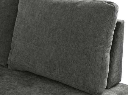 L Shaped Couch With Pull Out Bed And Storage Sectional Sleeper Sofa With Hidden Storage, Wide Armrest With Storage, For Living Room, Apartment, Bedroom, Office