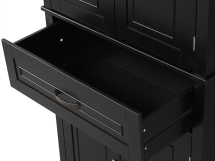 Bathroom Storage Cabinet With Doors And Drawer, Adjustable Shelf