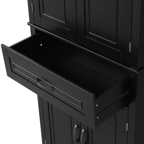 Bathroom Storage Cabinet With Doors And Drawer, Adjustable Shelf