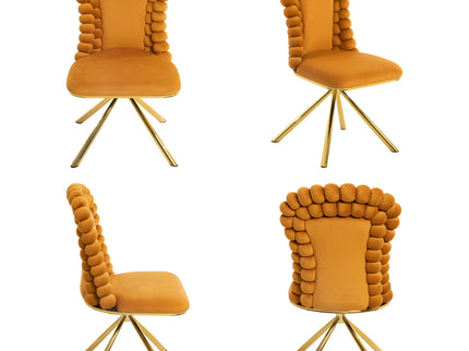 Upholstered Swivel Dining Chairs (Set of 2)