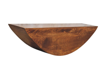Crescent - Floating Wall Shelf - Brown