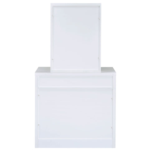 Walsh - Makeup Vanity Table With Mirror And Stool - White
