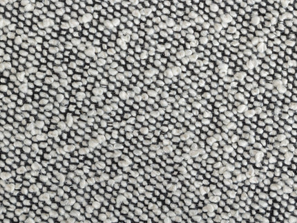 Burbank - Modern Round Boucle Dining Chairs (Set of 2) - Black / White