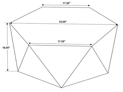 Athena - Hexagonal Top Coffee Table Coffee Table With Geometric Design - Natural