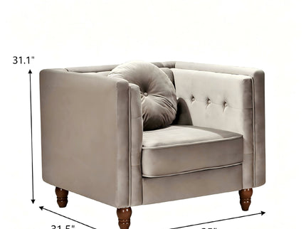 Chesterfield Accent Tufted Square Arm Side Chair
