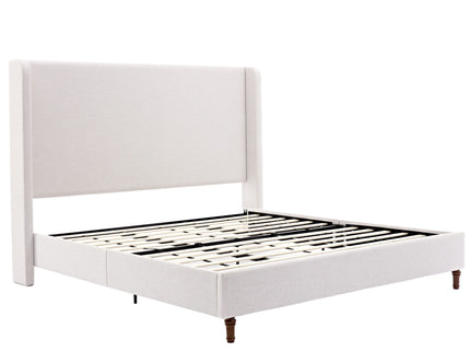 Harper - Tall Headboard Upholstered Bed / High Headboard / Elegant Simplicity / No Box Spring Needed