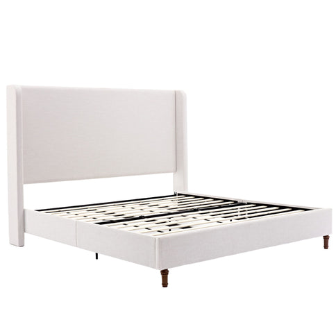 Harper - Tall Headboard Upholstered Bed / High Headboard / Elegant Simplicity / No Box Spring Needed