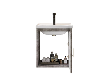 Floating Bathroom Vanity Combo, Wall Mounted Cabinet With Sink & Soft Close Doors For Small Bathrooms