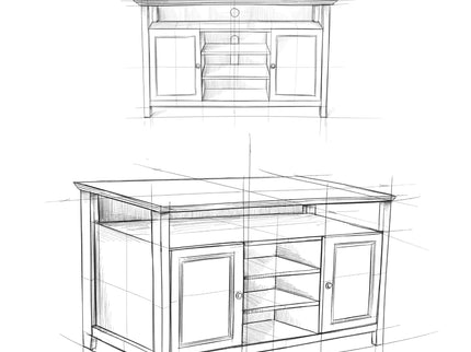 Amherst - TV Media Stand, Handcrafted