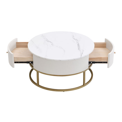 Modern Round Table With Drawers
