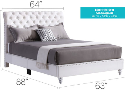 Elegant Transitional Upholstered Bed
