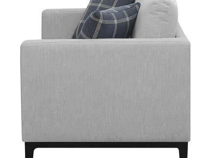 Saba - Cushion Back Loveseat With Pillow Top Arms - Light Gray