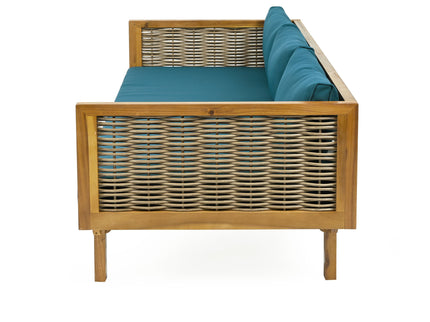 Claremont - 3 Seater Daybed Teak Acacia Wood Water Resistant Cushions