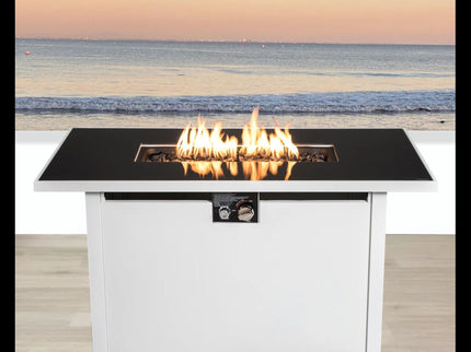 Rectangular Fire Pit With Frame Elegant Design
