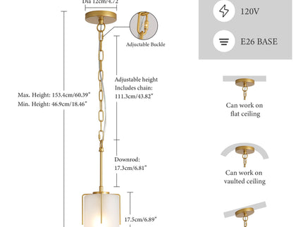 Adjustable Cylindrical Pendant Light