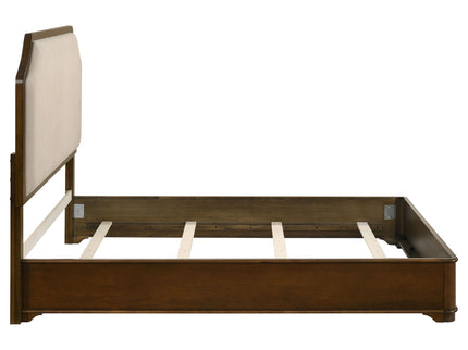 Leonide - Panel Bed With Upholstered Headboard