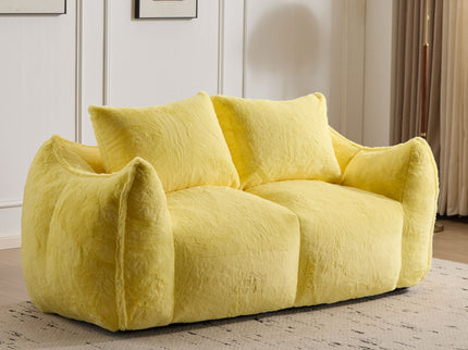Giant Bean Bag Couch, Ultra Soft Fluffy Loveseat For Living Room
