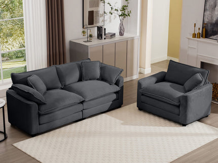 Elegant Oversized Sectional Sofa Set With Deep Seats And Flexible Layout