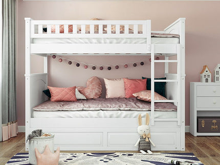 Bunk Bed With Twin Size Trundle, Guardrails
