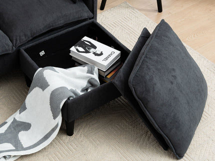 Convertible Combination Sofa With Footstools With Storage