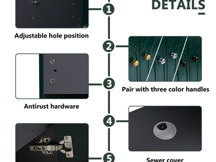 Contemporary Freestanding Bathroom Vanity With Resin Sink & Soft-Close Cabinet Doors