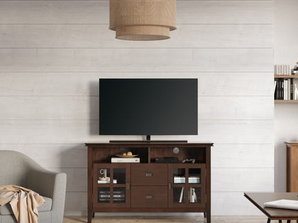 Artisan - TV Media Stand, Handcrafted - Russet Brown