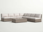Dark Gray / 2 Pc. 7 Seater Symmetrical Sectional, Table