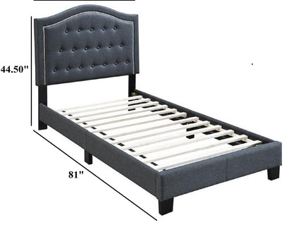 European Style Bed, Button Tufted Headboard