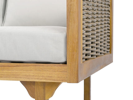 Claremont - 3 Seater Daybed Teak Acacia Wood Water Resistant Cushions