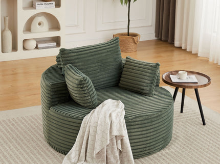 Modern Single Sofa With Backrest Pillow For Living Room
