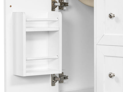 Modern Bathroom Vanity With Sink, Freestanding Cabinet With Drawers And Shelves