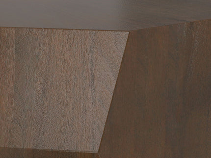 Eisley - Coffee Table With Geometric Design, - Walnut