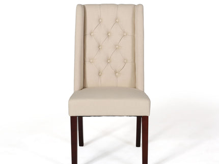 Sophisticated Tufted Dining Chair With High Back Design