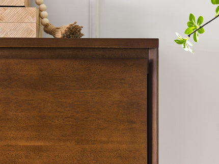 Sideboard, Buffet Cabinet With 2 Outlet Holes, Storage Cabinet For Entryway, Hallway, Living Room, Kitchen, Dining Room, Bedroom - Walnut