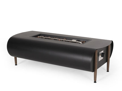 Vernon - Rectangle Fire Pit 50, 000 Btu - Dark Gray