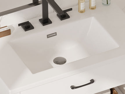 Modern Bathroom Vanity With Tempered Glass Doors