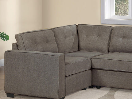 Reversible Chaise U - Sectional Couch, Living Room 3 Piece Set