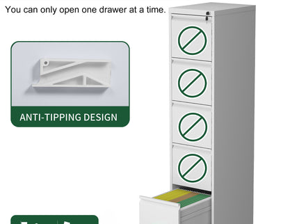 Drawer Metal Locking Vertical File Cabinet With Wheels Heavy Duty Lockable Storage
