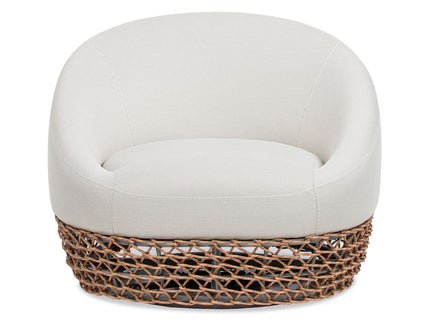 Willow - Upholstered Patio Deep Seating Armchair, Wicker Frame